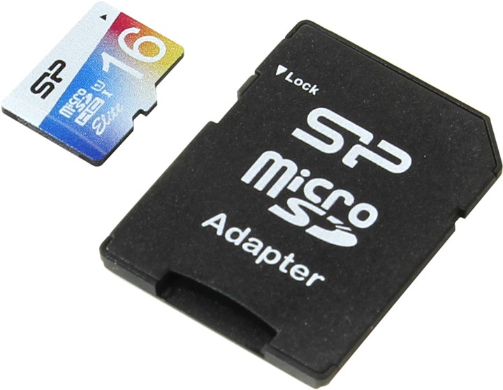 Карта памяти 16Gb microSDHC Silicon Power Elite Class 10 UHS-I U1 + адаптер