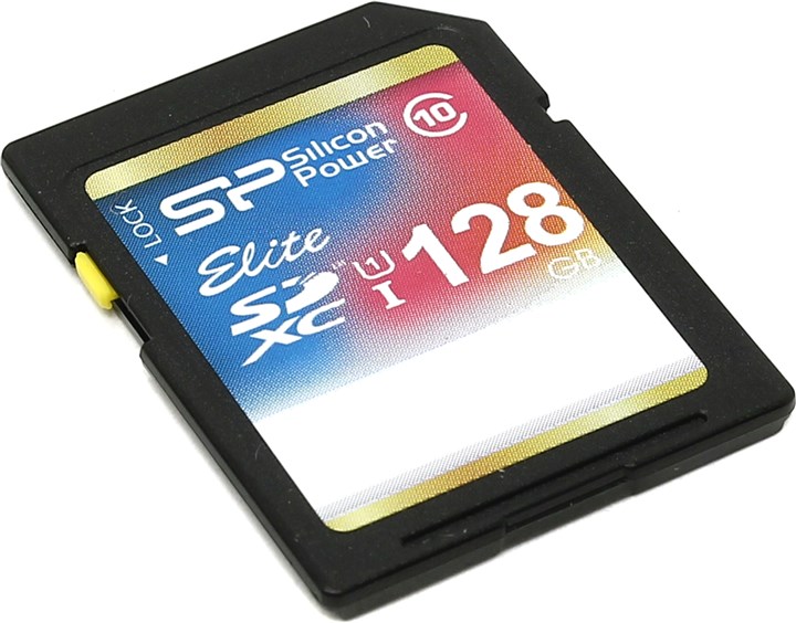 Карта памяти SDXC Silicon Power 128Gb Class 10 UHS-I U1