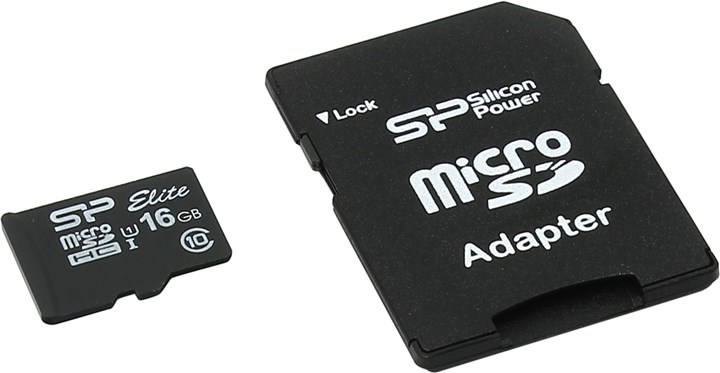 Карта памяти 16Gb microSDHC Silicon Power Class 10 UHS-I U1 адаптер 60000₽