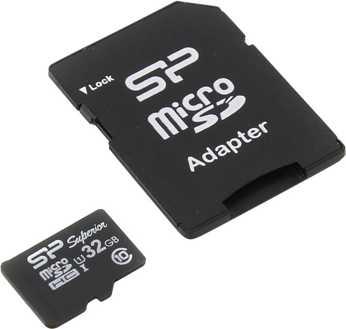 

Карта памяти 32Gb microSDHC Silicon Power Class 10 UHS-I U1 + адаптер, SP032GbSTHDU1V10-SP