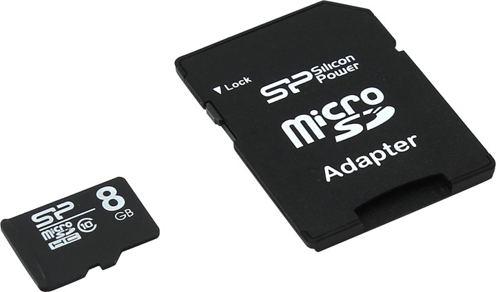 

Карта памяти 8Gb microSDHC Silicon Power Class 10 + адаптер (SP008GBSTH010V10-SP), SP008GBSTH010V10-SP