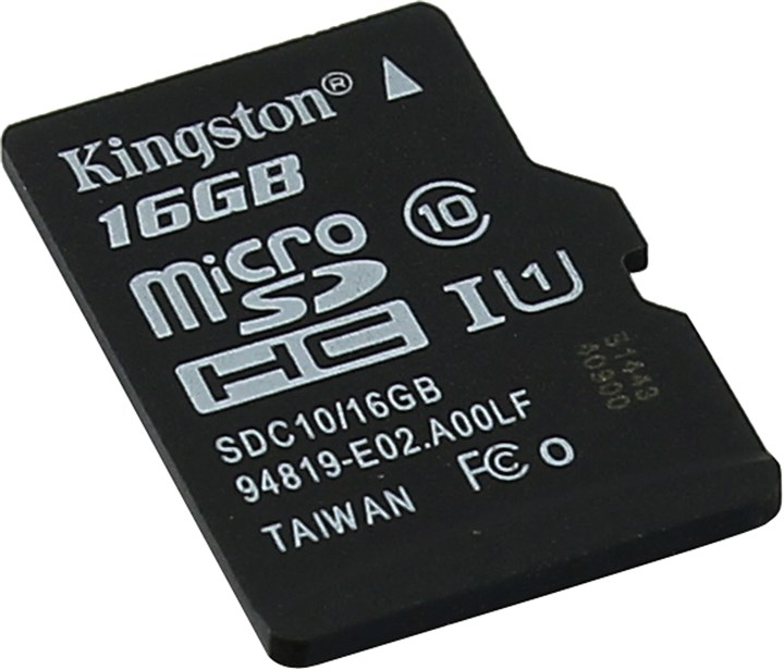 Карта памяти sdhc kingston sd10v 16gb