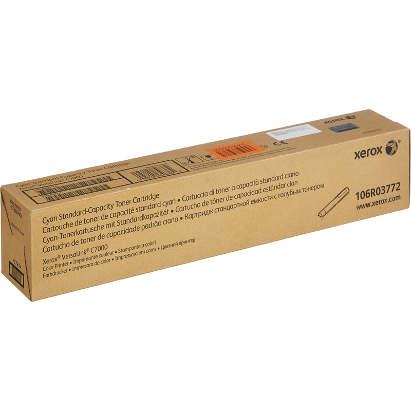

Картридж лазерный Xerox 106R03772, голубой, 3300 страниц, оригинальный для Xerox VersaLink C7000