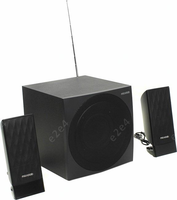 

Акустика 2.1 Microlab M-300U (38W RMS), FM-тюнер, Black, Белый, M-300