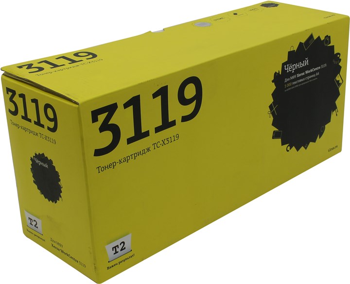 

Картридж лазерный T2 TC-X3119 (013R00625), черный, 3000 страниц, совместимый для Xerox WC 3119