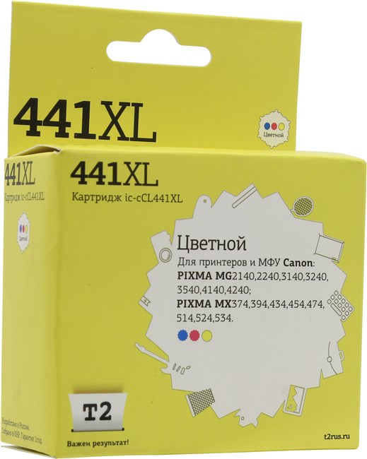 

Картридж T2 CL-441XL для Canon PIXMA MG2140/3140/3540/MX394/434/474, цветной (IC-CCL441XL)