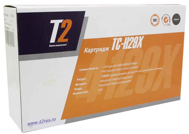 

Картридж лазерный T2 TC-H29X (29X/C4129X), черный, 10000 страниц, совместимый для LaserJet 5000/5000n/5000gn/5100/5100tn/5100dtn