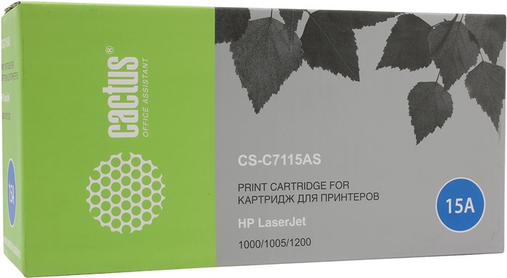 Картридж Cactus CS-C7115AS, черный, 2500 страниц