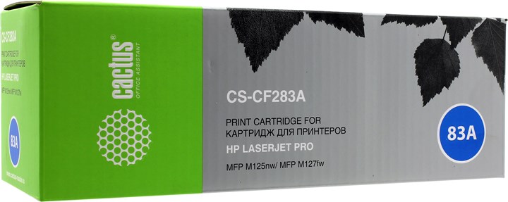 Картридж Cactus CS-CF283A, черный, 1500 страниц