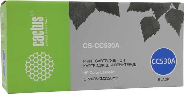 Картридж Cactus CS-CC530A, черный, 3500 страниц