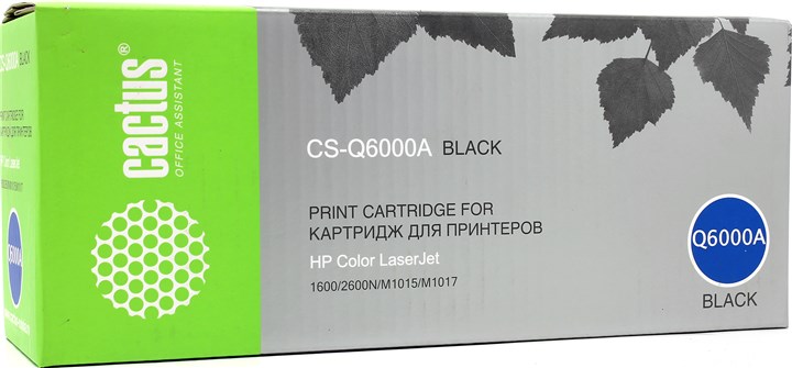 Картридж Cactus CS-Q6000A, черный, 2500 страниц