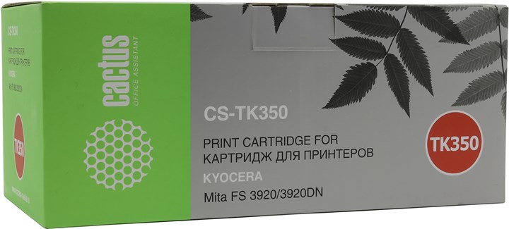 

Картридж лазерный Cactus CS-TK350 (TK-350), черный, 15000 страниц, совместимый для Kyocera FS-3920DN, FS-3040MFP, FS-3040MFP+, FS-3140MFP, FS-3140MFP+, FS-3540MFP, FS-3640MFP