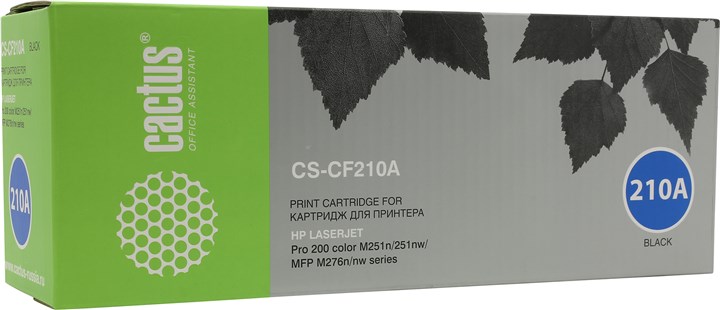 Картридж Cactus CS-CF210A, черный, 1600 страниц