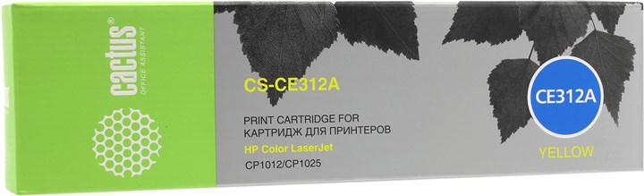 Картридж Cactus CS-CE312A, желтый, 1000 страниц
