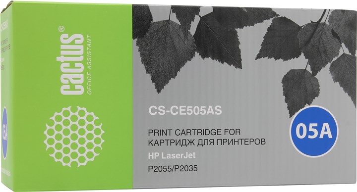 Картридж Cactus CS-CE505AS, черный, 2300 страниц