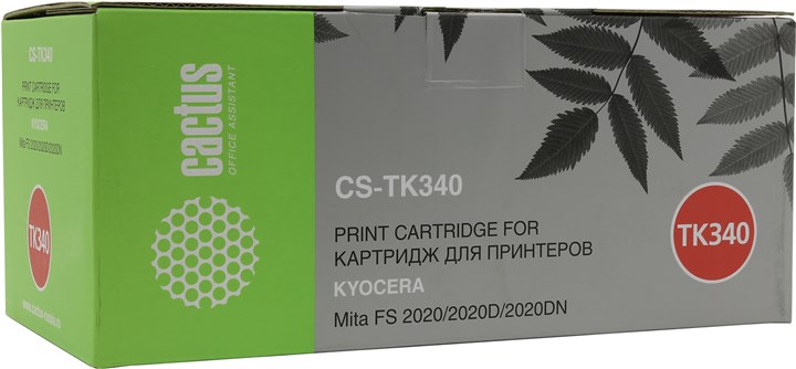Картридж Cactus CS-TK340, черный, 12000 страниц