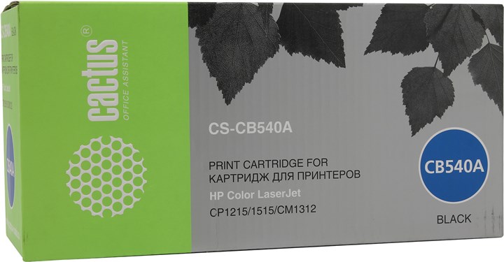 Картридж Cactus CS-CB540A, черный, 2200 страниц