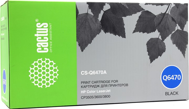 Картридж Cactus CS-Q6470A, черный, 6000 страниц