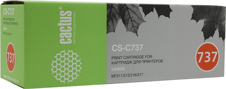 Картридж Cactus CS-C737, черный, 2400 страниц