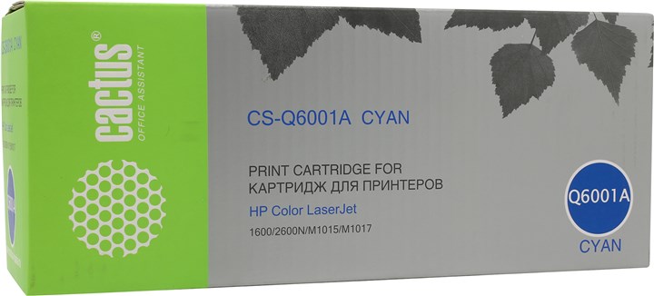 

Картридж лазерный Cactus CS-Q6001A (Q6001A), голубой, 2000 страниц, совместимый для CLJ 1600 / 2600n / 2605 / 2605dn / 2605dtn