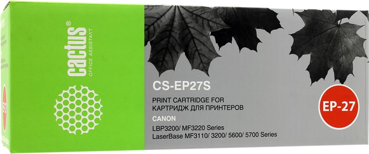 Картридж Cactus CS-EP27S, черный, 2700 страниц
