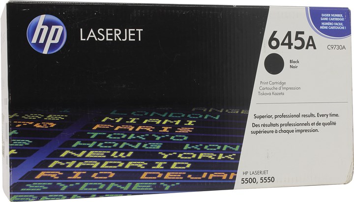 

Картридж лазерный HP 645A/C9730A, черный, 13000 страниц, оригинальный для Color LaserJet 5550hdn / 5550 / 5550dn / 5550dtn / 5550n / 5500 / 5500dn / 5500dtn / 5500hdn / 5500n, 645A