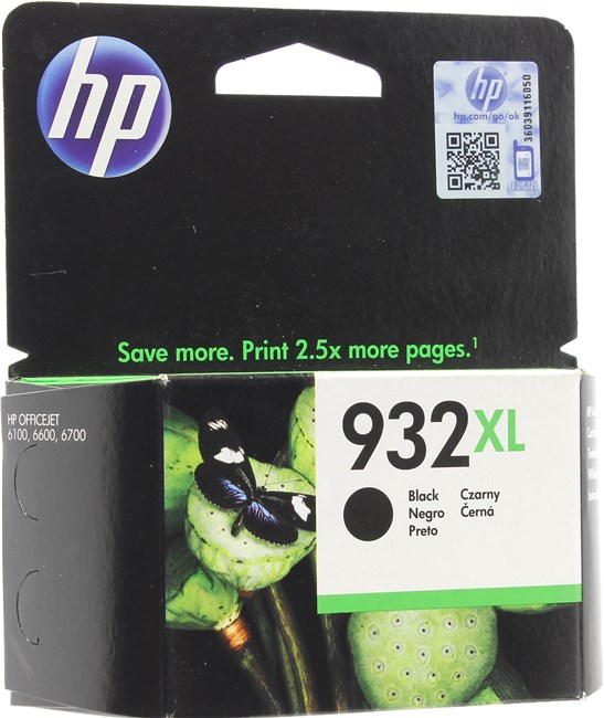 

Картридж струйный HP 932XL (CN053AE), черный, оригинальный, ресурс 1000 страниц для HP HP Officejet 6100 / 6600 / 6700 / 7510 / 7612 / 7110, 932XL