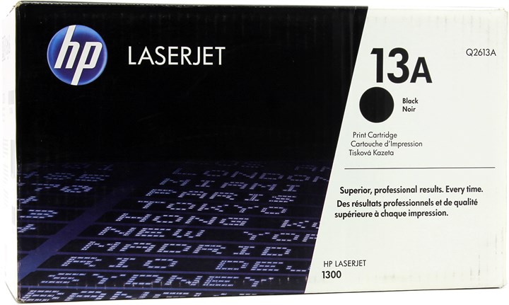 

Картридж лазерный HP 13A/Q2613A, черный, 2500 страниц, оригинальный для LaserJet 1300 / 1300n, 13A
