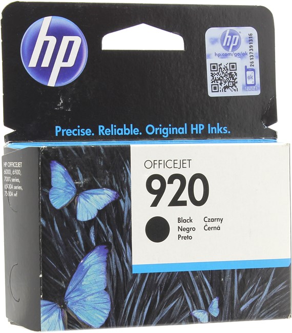 

Картридж струйный HP 920 (CD971AE), черный, оригинальный, ресурс 420 страниц, для HP Officejet 6500 / 6000 / 7000 / 7500, 920