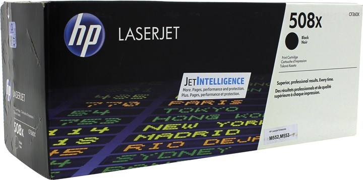 

Картридж лазерный HP 508X/CF360X, черный, 12500 страниц, оригинальный для HP Color LaserJet Enterprise M552dn / M553dn / M553n / M553x / M577dn / M577f / M577c, 508X