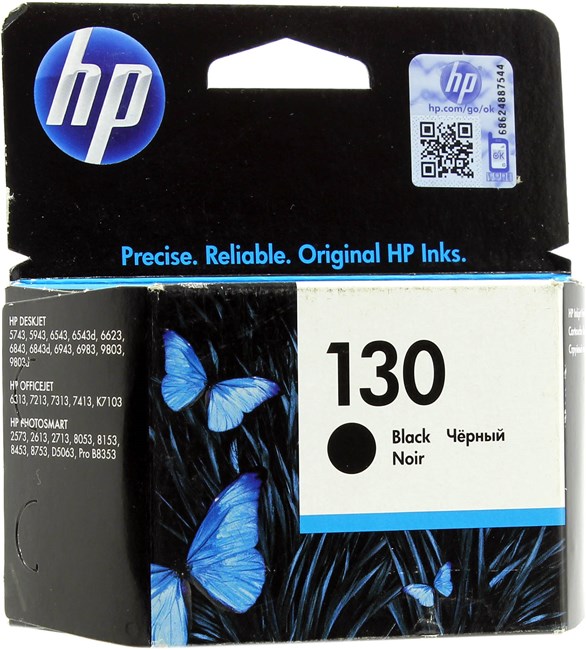 

Картридж струйный HP 130 (C8767HE), черный, оригинальный, объем 21мл, ресурс 860 страниц, для HP Officejet K7103 / 6313 / 7213 / 7310 / 6313 / 7313 / 7413, HP Deskjet 5940 / 5743 / 6543 / 6843 / 6943 / 6983 / 9803 / 5943 / 6623, HP Photosmart 2573 / 2613 