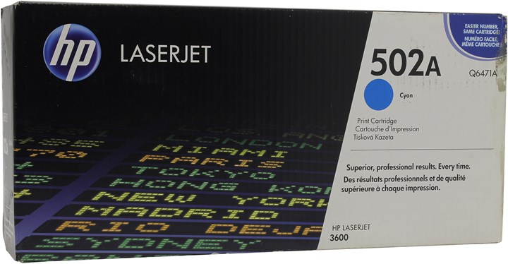Картридж лазерный HP 502A/Q6471A, голубой, 1шт., 4000 страниц, оригинальный, для HP Color LaserJet 3600 / 3600n / 3600dn