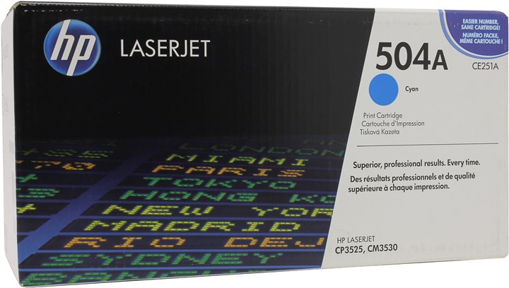 Картридж лазерный HP 504A/CE251A, голубой