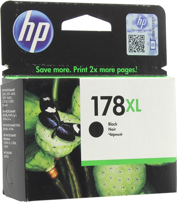 

Картридж струйный HP 178XL (CB321HE/CN684HE), черный, оригинальный, ресурс 800 страниц, для HP Deskjet 3070A, HP Photosmart 5510 / 5515 / 6510 / 7510 / C5383 / C6383 / D5463, B8553, 178XL