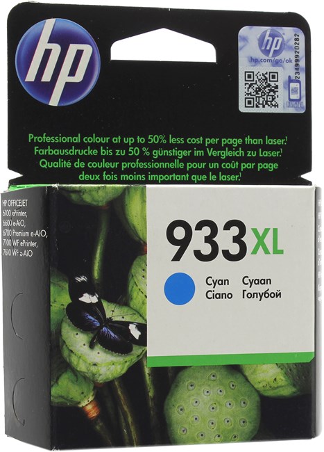 

Картридж струйный HP 933XL (CN054AE), голубой, оригинальный, ресурс 825 страниц для HP HP Officejet 6100 / 6600 / 6700 / 7100 WF / 7610 WF, 933XL