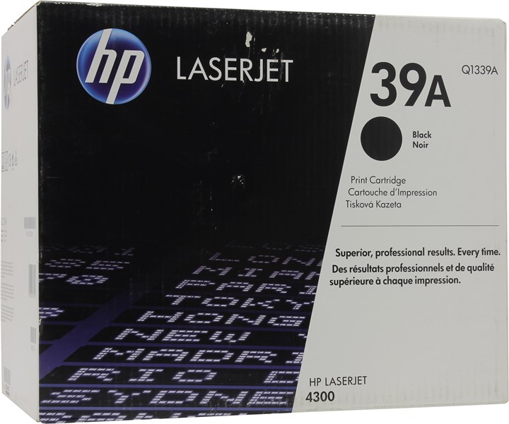 

Картридж лазерный HP 39A/Q1339A, черный, 1шт., 18000 страниц, оригинальный, для HP LaserJet 4300dtns / 4300 / 4300dtn / 4300n / 4300tn, 39A