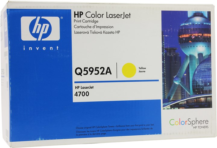 

Картридж лазерный HP 643A/Q5952A, желтый, 10000 страниц, оригинальный для Color LaserJet 4700dtn / 4700 / 4700dn / 4700n / 4700ph+, 643A