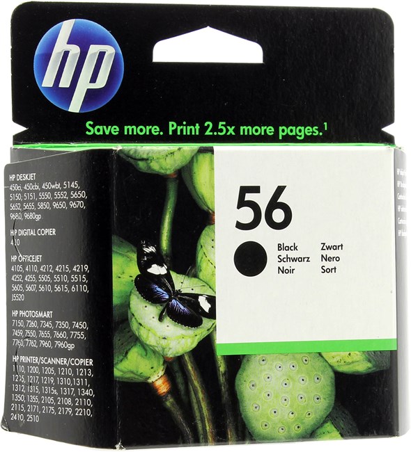 Картридж HP 56 (C6656AE), черный, 19 мл
