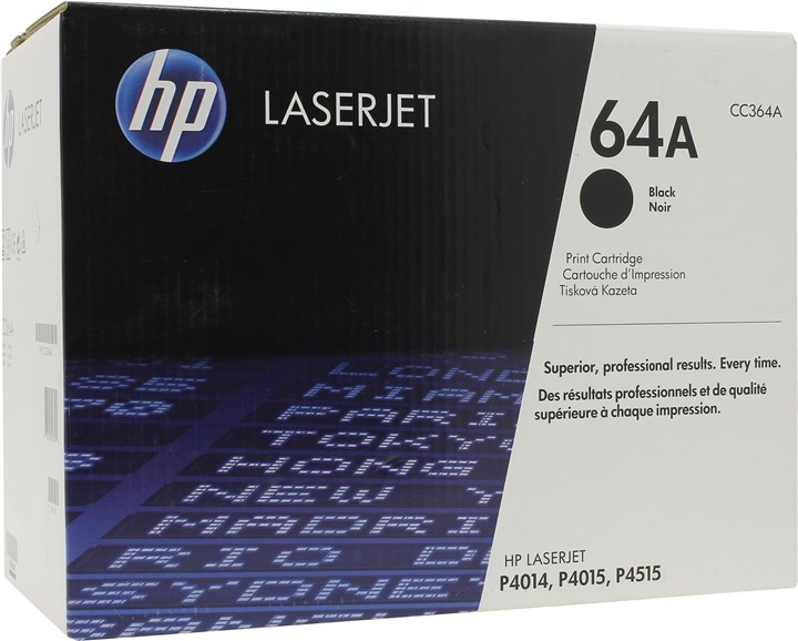 

Картридж лазерный HP 64A/CC364A, черный, 10000 страниц, оригинальный для LaserJet P4014dn / P4014 / P4014n / P4015dn / P4015n / P4015tn / P4015x / P4515n / P4515tn / P4515x / P4515xm, 64A