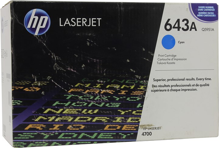 Картридж лазерный HP 643A/Q5951A, голубой