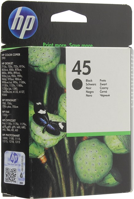 Картридж HP 45 (51645AE/51645AA), черный, 42 мл