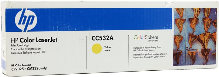 Картридж лазерный HP 304A/CC532A, желтый