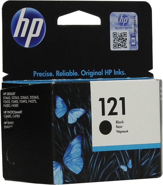 

Картридж струйный HP 121 (CC640HE), черный, оригинальный, ресурс 200 страниц для HP HP Deskjet D2563 / F2483 / F4283 / F4583 / C4683, HP ENVY 110, 121