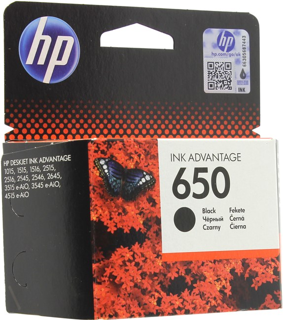 Картридж HP 650 (CZ101AE/CZ101AK), черный