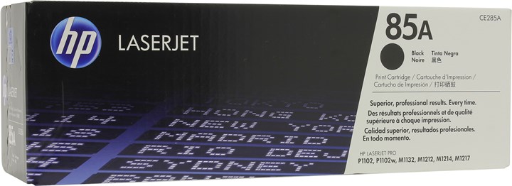 

Картридж лазерный HP 85A/CE285A, черный, 1600 страниц, оригинальный для HP LaserJet Pro M1132 / M1212nf / M1217nfw / P1102 / P1102w / P1214nfh / M1132s, 85A