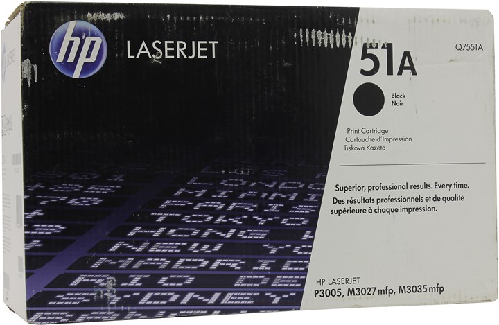 

Картридж лазерный HP 51A/Q7551A, черный, 6500 страниц, оригинальный для LaserJet M3027x / M3027 / M3035 / M3035xs / M3005 / M3005d / M3005dn / M3005n / M3005x, 51A