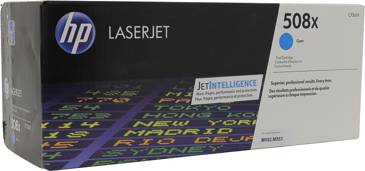 

Картридж лазерный HP 508X/CF361X, голубой, 9500 страниц, оригинальный для HP Color LaserJet Enterprise M552dn / M553dn / M553n / M553x / M577dn / M577f / M577c, 508X