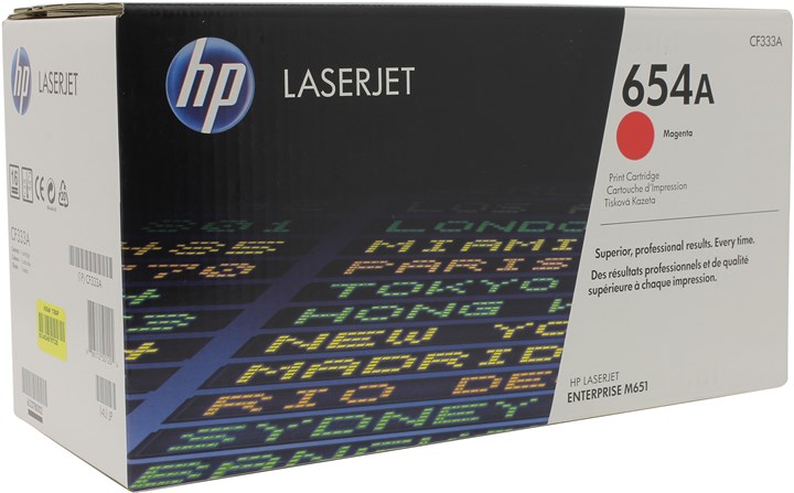 

Картридж лазерный HP 654A/CF333A, пурпурный, 15000 страниц, оригинальный для Color LaserJet Enterprise M651dn / M651n / M651xh, 654A