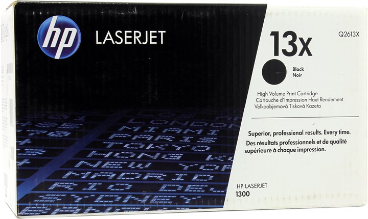 

Картридж лазерный HP 13X/Q2613X, черный, 4000 страниц, оригинальный для LaserJet 1300 / 1300n, 13X
