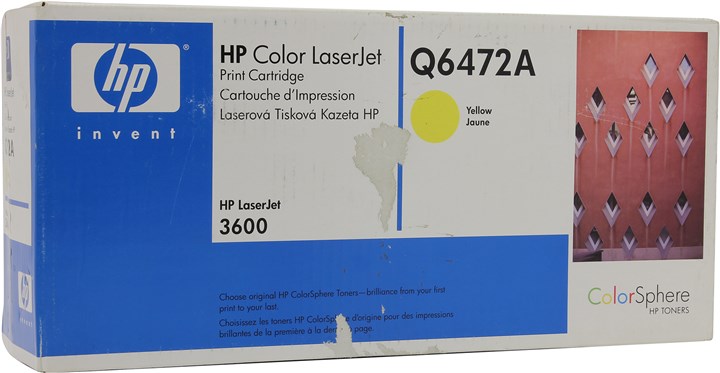 Картридж лазерный HP 502A/Q6472A, желтый
